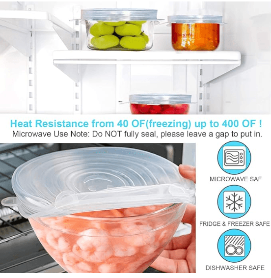 Silicone Seal Lids - 6psc